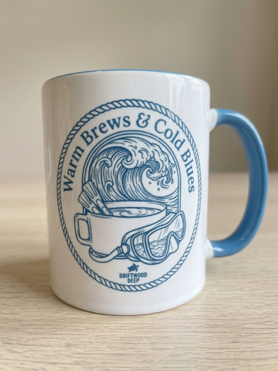 Warm Brews & Cold Blues Ceramic Mug